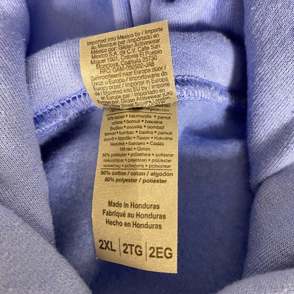 Iron Mountain Hoodie Michigan Girl Womens 2XL Blue Gildan Heavy Blend Sweatshirt - Picture 6 of 13